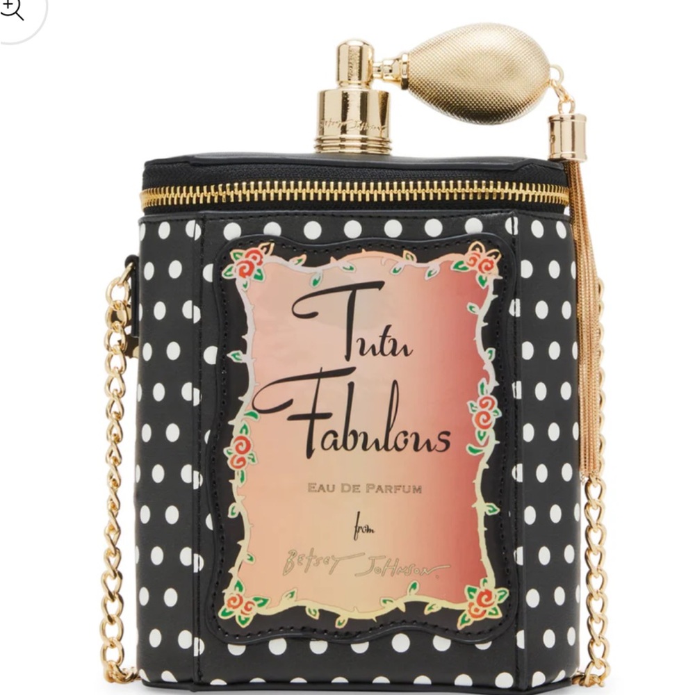 Betsey Johnson Kitsch Spritz TUTU FABULOUS Perfume Crossbody Purse Bag NEW NWT